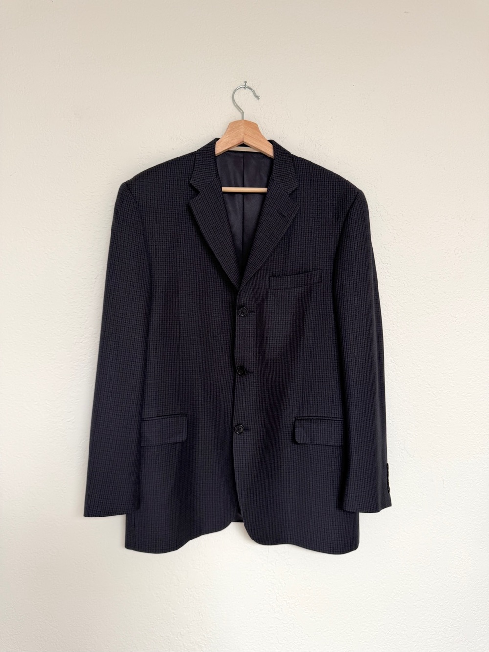 BURBERRY T Model Bond Street wool check tailored jacket blazer / 42 R